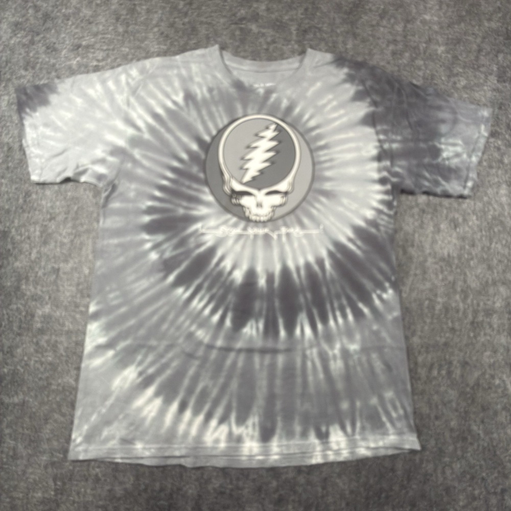 Grateful Dead Liquid Blue Steal Your Face Tie Dye T Shirt XL Skull NWOT